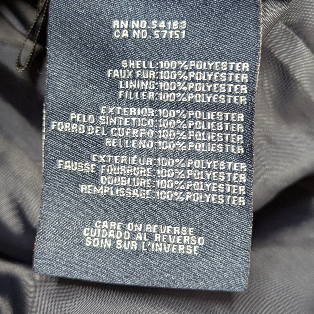 TOMMY HILFIGER Quilted Hooded Cargo Pocket Coat Sz M - Picture 10 of 11